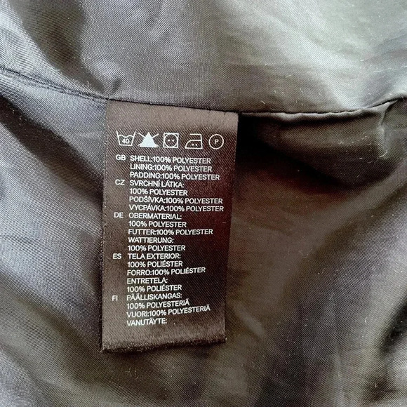 H&M Blue Quilted Puffer Sleeveless Vest Men 44R, 2 Zip Pockets - Picture 10 of 14